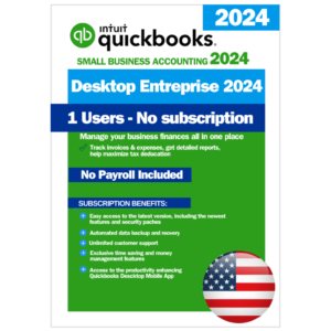 Intuit QuickBooks Desktop Enterprise 2024 Lifetime Activation - USA Version (1 User)